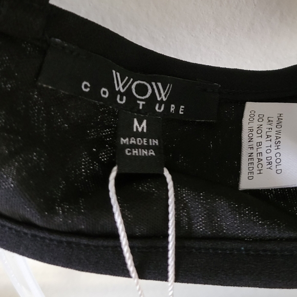 WOW Couture Floral Embroidered 2 piece bikini set Black M - Picture 8 of 14